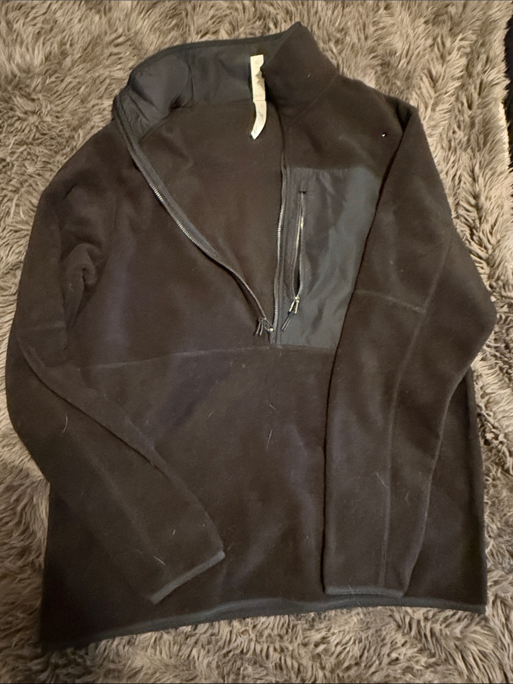 Black Half‑Zip Men's Fleece Pullover